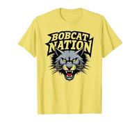 Bobcat Nation Spirit Fierce Mascotte School Pride Rally T-Shirt, Homme, Citron, 3XL