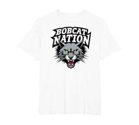 Bobcat Nation Spirit Fierce Mascotte School Pride Rally T-Shirt, Homme Grandes Tailles, Blanc, 6X Tall