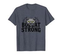 Bobcat Strong School Spirit Fierce Mascotte Pride Fan de Sport T-Shirt, Homme, Bleu Chiné, 3XL