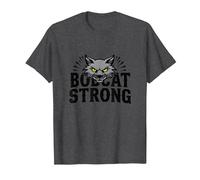 Bobcat Strong School Spirit Fierce Mascotte Pride Fan de Sport T-Shirt, Homme, Chiné Foncé, L