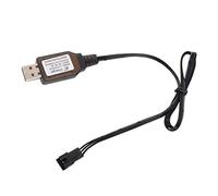 bobeini 6.4V / 7.4V Chargeur Li-i SM-3P RC Jouet Télécommande Positive Portable USB Noir