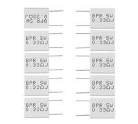 BOBEINI Lot de 10 résistances de ciment 0,33R 5 W 5 % 0,33 Ohm non inductives BPR56