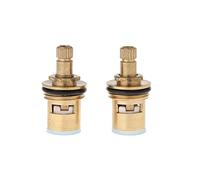 BOBEINI Lot de 2 cartouches à disque en céramique pour robinet chaud et froid 1/4 de tour G1/2"
