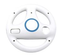 bobeini Volant ABS 3 Couleurs pour Console de Commande à Distance Wii Kart Racing Games Blanc
