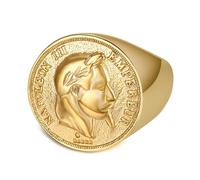 BOBIJOO Jewelry - Bague napoléon Pièce 20 Francs Or Bijou Acier Inoxydable - 66 (11 US)