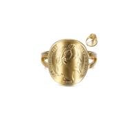 BOBIJOO Jewelry - Bague pièce Réplique 20 FR Napoléon III Acier Inoxydable Or - 58 (8 US)