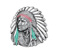 BOBIJOO Jewelry - Boucle de Ceinture Buste d'Indien Geronimo