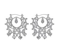 BOBIJOO Jewelry - Boucles d'oreilles Gitan Savoyarde Santana Niglo Argent Diamant