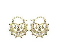 BOBIJOO Jewelry - Boucles d'oreilles Savoyardes 25mm Enfant Adulte Or Diamant