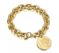 BOBIJOO Jewelry - Bracelet Femme Maillon Alterné Napoléon Louis Or Acier Inoxydable Doré 18, 19 ou 20cm - Or - 20cm