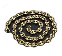 BOBIJOO Jewelry - Collier Grain de café Acier Plaqué Or : 4 Tailles au Choix - Doré 9mm