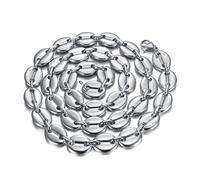 BOBIJOO Jewelry - Gros Collier Chaîne Grain de Café Homme XXL 13x17mm 70cm 125gr Acier Inoxydable Argenté