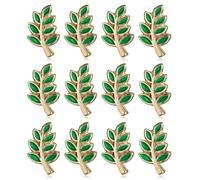 BOBIJOO Jewelry - Lot 12 Pins Branche d'Acacia Franc-Maçon Doré à l'Or Fin Vert