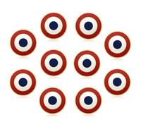 BOBIJOO JEWELRY - Lot de 10 Pin's Cocarde Française Doré Or Fin - Pins Patriotique Élégant - Symbole National