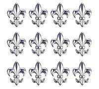 BOBIJOO Jewelry - Lot de 12 Pin's Epingle Broche Pins Fleur de Lys Patriote Laiton argenté 22x16mm