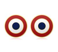 BOBIJOO Jewelry - Lot de 2 Pin's Cocarde Française Doré à l'Or Fin - Épinglette Patriotique