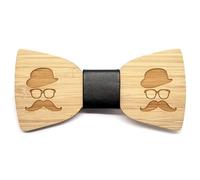 BOBIJOO Jewelry - Noeud Papillon Bois Bambou Gentleman Moustache