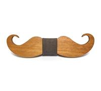 BOBIJOO Jewelry - Noeud Papillon Bois Clair Moustache Fait Main - N09