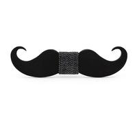BOBIJOO Jewelry - Noeud Papillon Bois Foncé Moustache Fait Main - N07