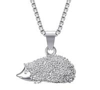 BOBIJOO Jewelry - Pendentif Collier Niglo Hérisson Femme Acier Inoxydable Argent Diamant