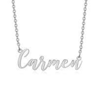 BOBIJOO Jewelry - Pendentif Collier Prénom Femme Fille Acier Inoxydable Argenté Au Choix - Carmen