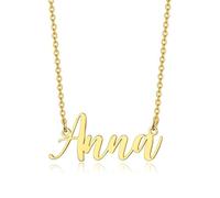 BOBIJOO Jewelry - Pendentif Collier Prénom Femme Fille Acier Inoxydable Plaqué Doré Or Au Choix - Anna