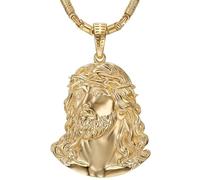 BOBIJOO Jewelry - Pendentif du Seigneur Jésus-Christ XXL avec sa chaîne 70cm Or