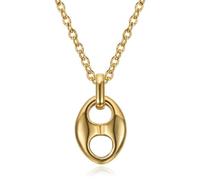 BOBIJOO Jewelry - Pendentif Grain de café 11mm Collier Femme Acier Inoxydable Or