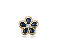 BOBIJOO Jewelry - Petit pins Franc-Maçon fleur de Myosotis Email Bleu Faux Diamant 8mm Discret