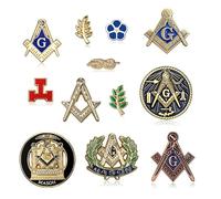 BOBIJOO Jewelry - Pins Franc-Maçon : Lot de 12 pièces