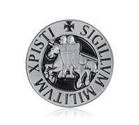 BOBIJOO Jewelry - Pin's Sceau de l’Ordre des Chevaliers Templiers 25mm