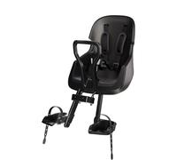 BOBIKE 8010700001 - Siège Jeune Enfant Vélo Frontale Evolve Mini Sécurisé avec Design Enveloppant, Fixation au Tube de Direction et Confort Optimal, Noir Urbain