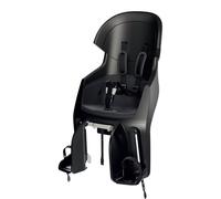 BOBIKE 8010800001 - Siège vélo arrière inclinable pour Porte-Bagages Exclusive Evolve Maxi Double paroi, Harnais 5 Points, Appui-tête réglable pour Enfants Jusqu’à 22 kg, Noir Urbain