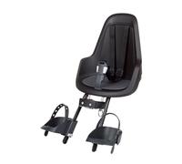 BOBIKE 8012500008 - GO Mini Siège vélo Avant pour Cadre - Sécurisé & Compact pour Enfants de 9 Mois à 3 Ans Jusqu’à 15 kg, Noir Urbain