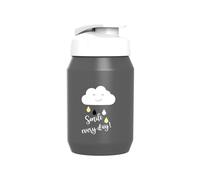 BOBIKE 8649400005 - One Biberon pour Enfants avec Une capacité de 450 ML et Un Bouchon Shaker. Bouteille d'eau pour vélo sans BPA en Nardo Gris/White