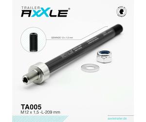 Bobike Radoxx Plant Assel pour la remorque M12x1.50 209 mm