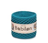 Bobilon Fettuccini Zpagetti Pelote de laine pour t-shirt 3-5 mm 100 m Coton Masque Oreilles cravates Macrame, Jersey Océan profond