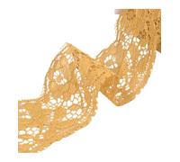 Bobine 20m Dentelle Rachel Fleurs 60mm Moutarde