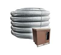 Bobine 60 mètres de flexible double peau inox diamètre 80 Edilinox