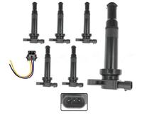 Bobine Allumage Lot De 6 Bougies D'allumage 27301-3E100 Pour Kia Pour Optima 2006 V6 2.7L UF-554 273013E100 27301 3E100 Bobine D'allumage(Coil and Plug)