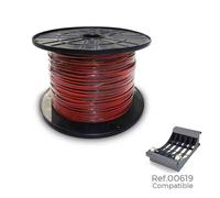 Bobine audio parallèle 2x1,5mm rouge noir 500mts (grande bobine ø400x200mm)