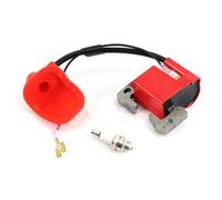 bobine Bobine d'allumage noire et rouge pour moteur 47cc 49cc pour enfants Quad ATV Racing Pocket Dirt Bike Motocross(Red)