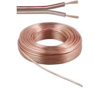 Bobine câble audio Haut-Parleur 2x1.5mm² - GOOBAY - Transparent - Cuivre pur OFC