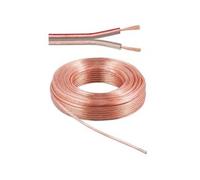 Bobine câble HP, 2x0.75mm², transparent, 50m