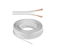 Bobine câble HP, OFC, 2x0.75mm², blanc, 50m