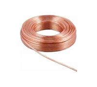 VALUE Câble pour hauts-parleurs, transparent, 100m 1,5mm²