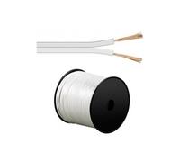 Goobay 15138 Câble de Haut-Parleur Blanc CCA, 100m Longueur de Câble, Section 2 x 4.0mm²