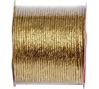 Santex Bobine de cordon laitonné or métal 20 m Jaune