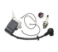 Bobine d'allumage Bougie d'allumage Poire d’amorçage pour Tronçonneuse 2500 25cc pour Berlan Fuxtec Gardech Plantiflex Roxon Scion Silex Timberpro Timbertech Varan Viron AL-KO 2625TSB 2625T HEL25