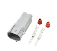 Bobine D'Allumage Compatible Avec 1/10Kits 2.0mm 2 Broches/voie Injecteur Automatique Femelle Mâle Connecteur Prise 11156 6189-0031 90910-12276 DJ7023-2-21(Male Grey,10Sets)